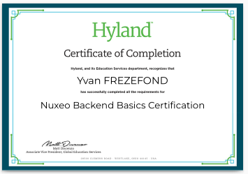Certification Nuxeo développement backend