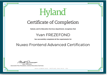 Certification Nuxeo développement frontend